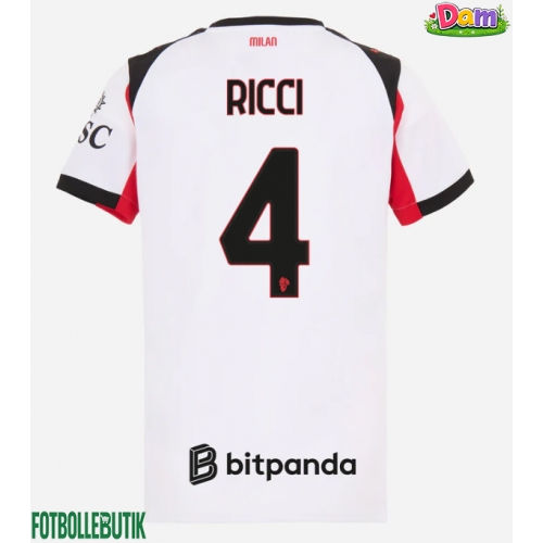 AC Milan Samuele Ricci #4 Bortatröja Kvinnor 2025-26 Kortärmad